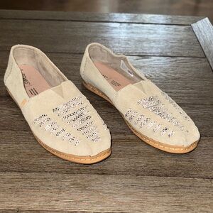 Toms Alpargata Huaraches Snakeskin Inserts Slip On Shoes